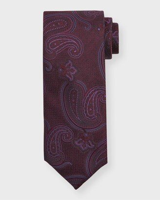 Men's Paisley Jacquard Silk Tie-AD