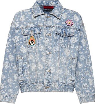 ACUPUNCTURE Paisley printed cotton denim jacket