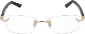 Rimless Rectangular Frame Glasses