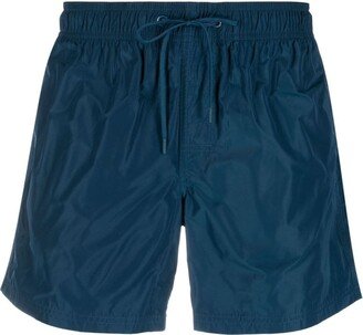 Logo-Patch Striped Swim Shorts-AA