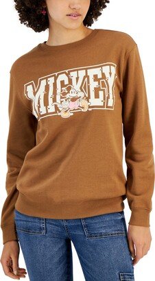 Juniors' Mickey Run Graphic Crewneck Sweatshirt