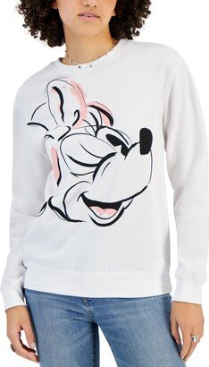 Juniors' Minnie Mouse Wink Print Sweatshirt