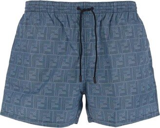 FF Motif Drawstring Swim Shorts