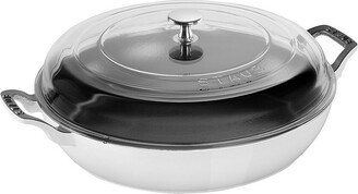 3.5-Quart Cast Iron Braiser with Glass Lid