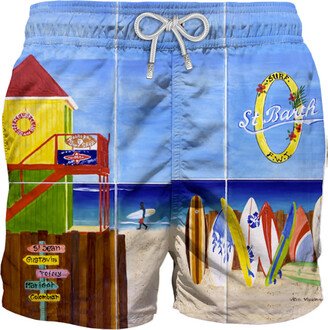 Saint Barth Lorient Photographic Print Swim Shorts