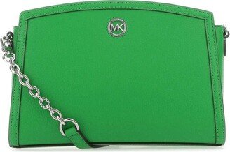 Logo Plaque Strapped Crossbody Bag-AB