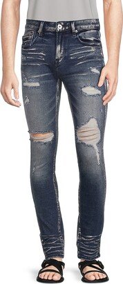 Punk Super Skinny Distressed Jeans