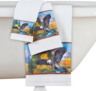 Collections Etc Flying Eagle Scene Bathroom Towel Set