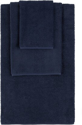 Navy Solid Three-Piece Towel Set