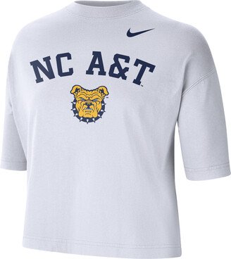 Women's College (North Carolina A&T State) Boxy T-Shirt in White