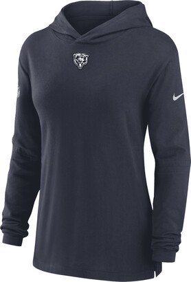 Women's Dri-FIT Sideline (NFL Chicago Bears) Long-Sleeve Hooded Top in Blue