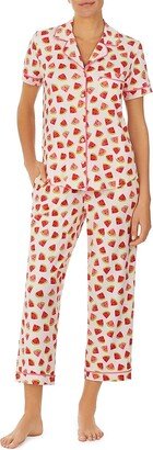 Two-Piece Heart Cropped Pajama Set