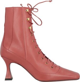 Ankle Boots Brick Red