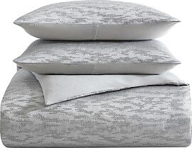 Illusion Grey Duvet Cover Set, Queen