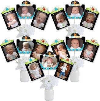 Big Dot of Happiness Monster Bash - Little Monster Birthday Party Picture Centerpiece Sticks - Photo Table Toppers - 15 Pieces