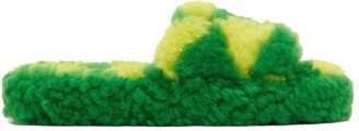 Green & Yellow Teddy Sandals