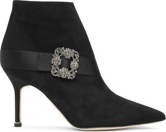 Plinianu black suede ankle boots