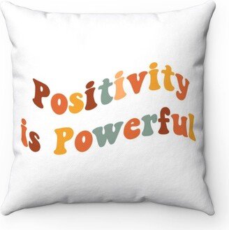 Square Pillow Cover, Retro Hippie, Positivity, Good Vibes Only, Decorative Couch Pillowcase