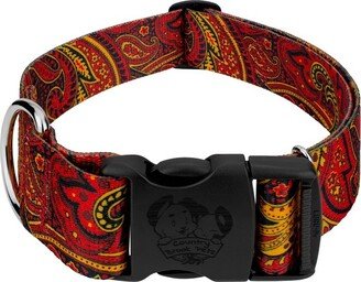 Country Brook Petz 1 1/2 Inch Deluxe Fire Paisley Dog Collar (Large)