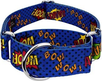 Country Brook Petz Blue Super Dog Martingale Collar (1 1/2 Inch, Large)