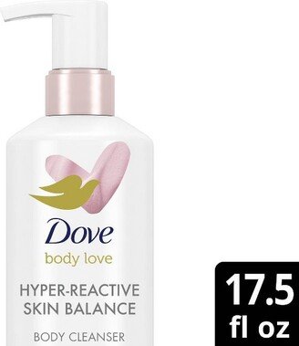 Dove Beauty Body Love Hyper Reactive Skin Balance Fragrance-Free Body Wash - Unscented - 17.5 fl oz