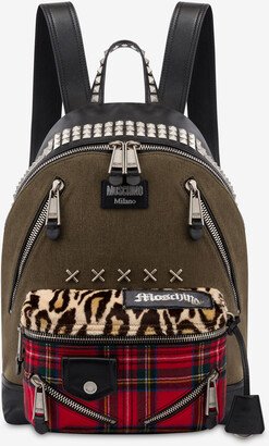 Military Patchwork Backpack