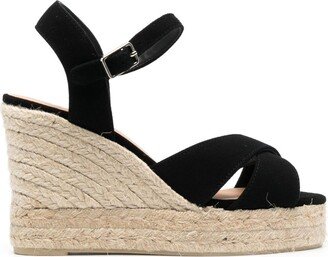 100mm Braided-Wedge Espadrilles