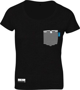 Anchor & Crew Noir Black Marker Print Organic Cotton T-Shirt