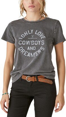 Women's Yellowstone Cowboys And Dreamers Cotton T-Shirt