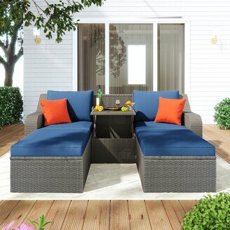 3-Piece Patio Wicker Sofa