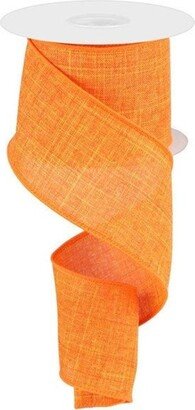 Orange Royal Burlap Wired Ribbon, 2.5