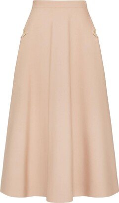 Crepe Couture midi skirt