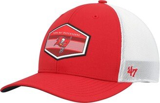 Men's Red Tampa Bay Buccaneers Burgess Trucker Adjustable Hat