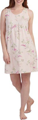 Women's Cotton Sleeveless Floral Nightgown