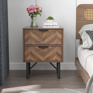 FUFU&GAGA Vantage 2-drawer Nightstand