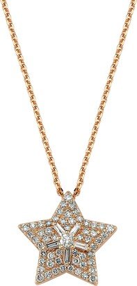 BeeGoddess 14k Rose Gold Diamond Sirius Necklace