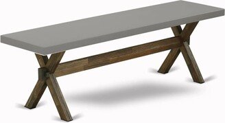 XB796 X-Style Modern Dining Bench with Wood Seat