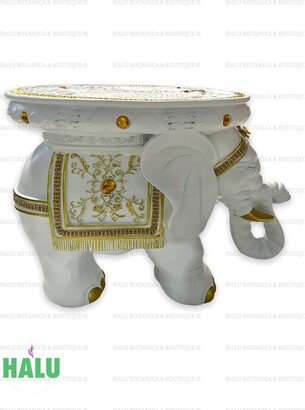 Base De Resina Elefante Blanco/ Elephant Table For Orula/ Santeria