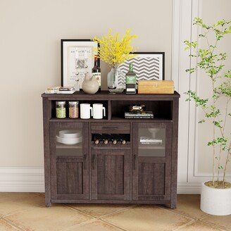 Retro Sideboard Multifunctional Kitchen Buffet Cabinet