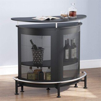 Tribesigns Bar Unit with Metal Mesh Front Liquor Bar Table, Wine Rack