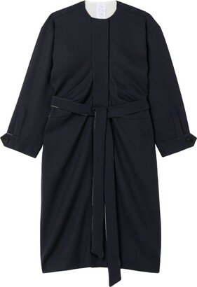 Tie-Fastening Wool Coat