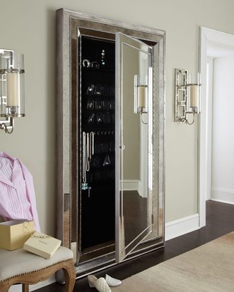 Glam Floor Mirror With Jewelry Armoire Storage 82