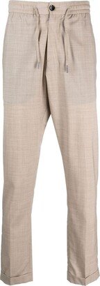 Jogging drawstring wool trousers