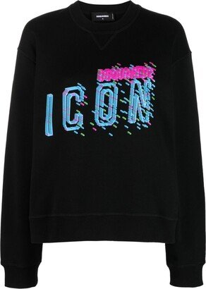 Slogan-Print Cotton Sweatshirt