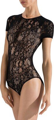 Short-Sleeve Lace Bodysuit