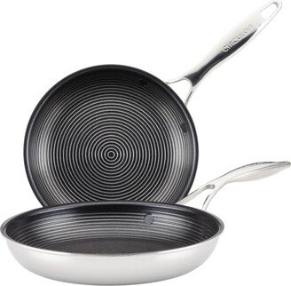 SteelShield C-Series Tri-Ply Clad Nonstick Frying Pan Set, 2-Piece, Silver