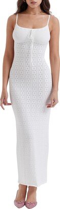 Myla Pointelle Maxi Sweater Dress