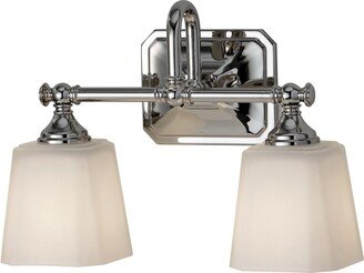 Netlighting Concord 2 Light Bathroom Over Mirror Light Polished Chrome IP44 G9