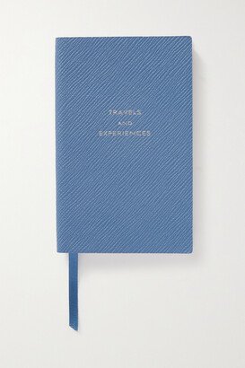 Panama Travels And Experiences Textured-leather Notebook - Blue