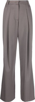 Pleated High-Waist Trousers-AC